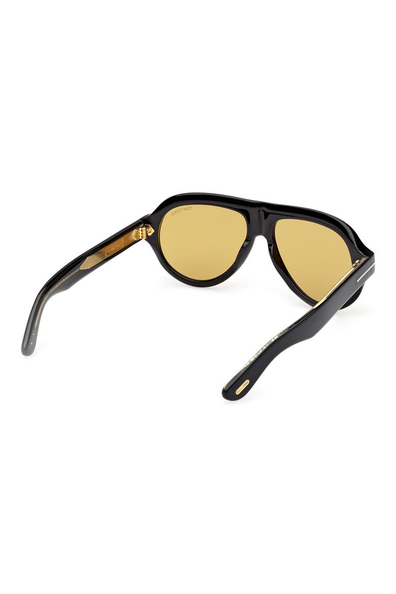 Icon 59mm Pilot Sunglasses, Alternate, color, SHINY BLACK / BROWN