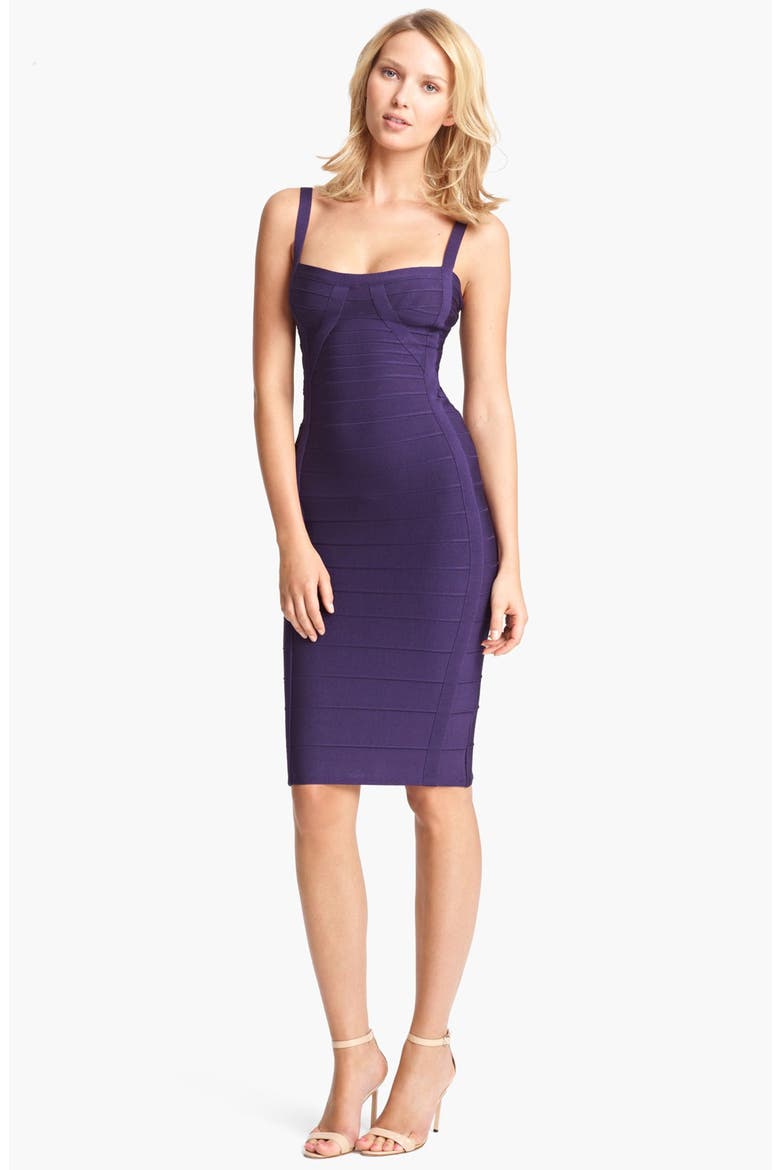 Spaghetti Strap Bandage Dress, Main, color, PLUM BERRY