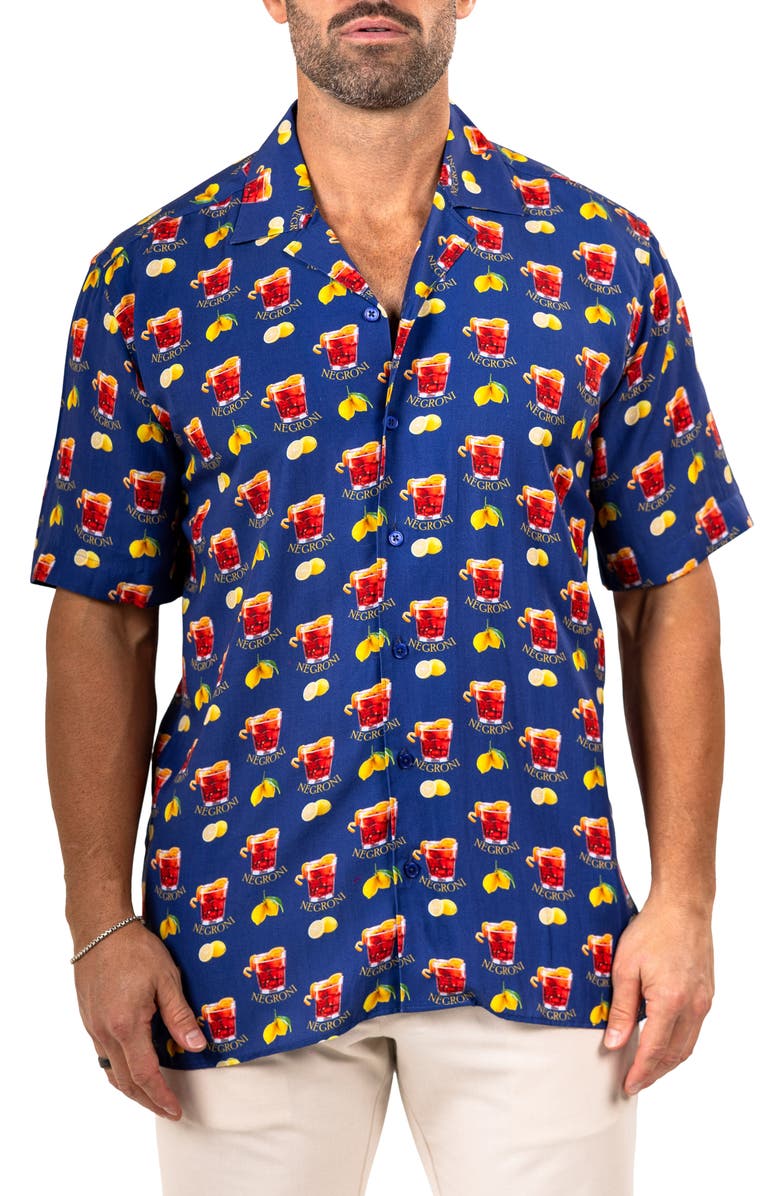 Maceoo Apachi Marthyr0248 Blue Camp Shirt, Main, color, 