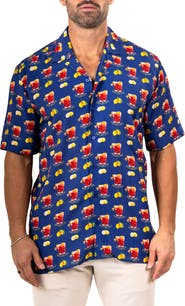 Maceoo Apachi Marthyr0248 Blue Camp Shirt