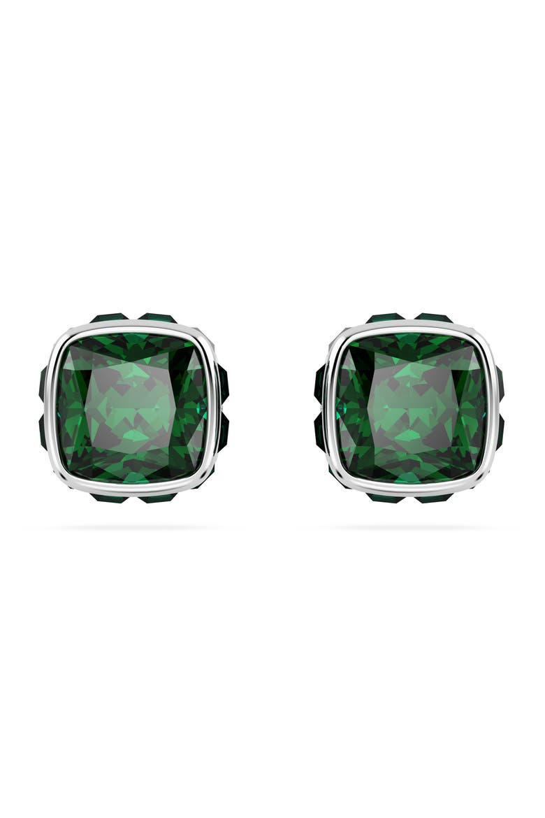 Square Cut Birthstone Crystal Stud Earrings video