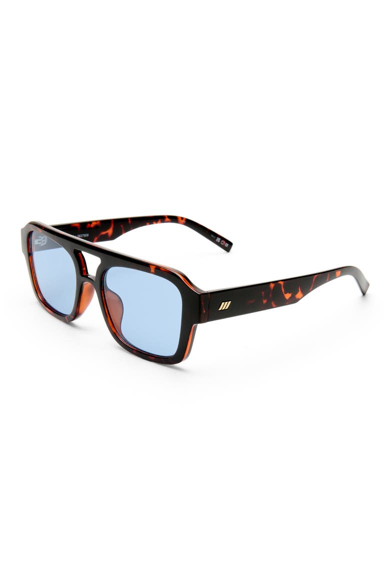 Subzero 54mm Aviator Sunglasses, Alternate, color, TORT / BLUE TINT