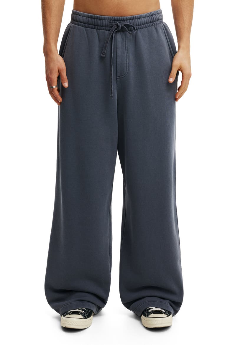 Men's Super Baggy Track Pant, Main, color, Denim Blue Wash