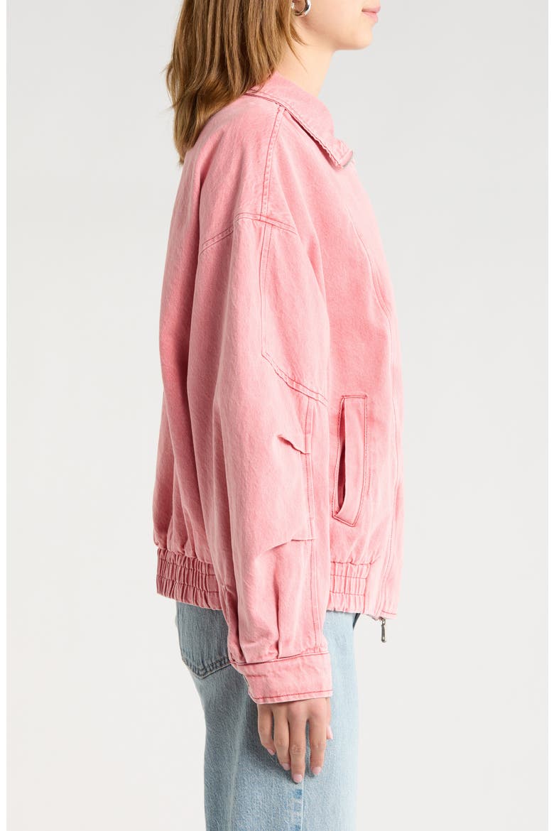 Denim Bomber Jacket, Alternate, color, SUNSET