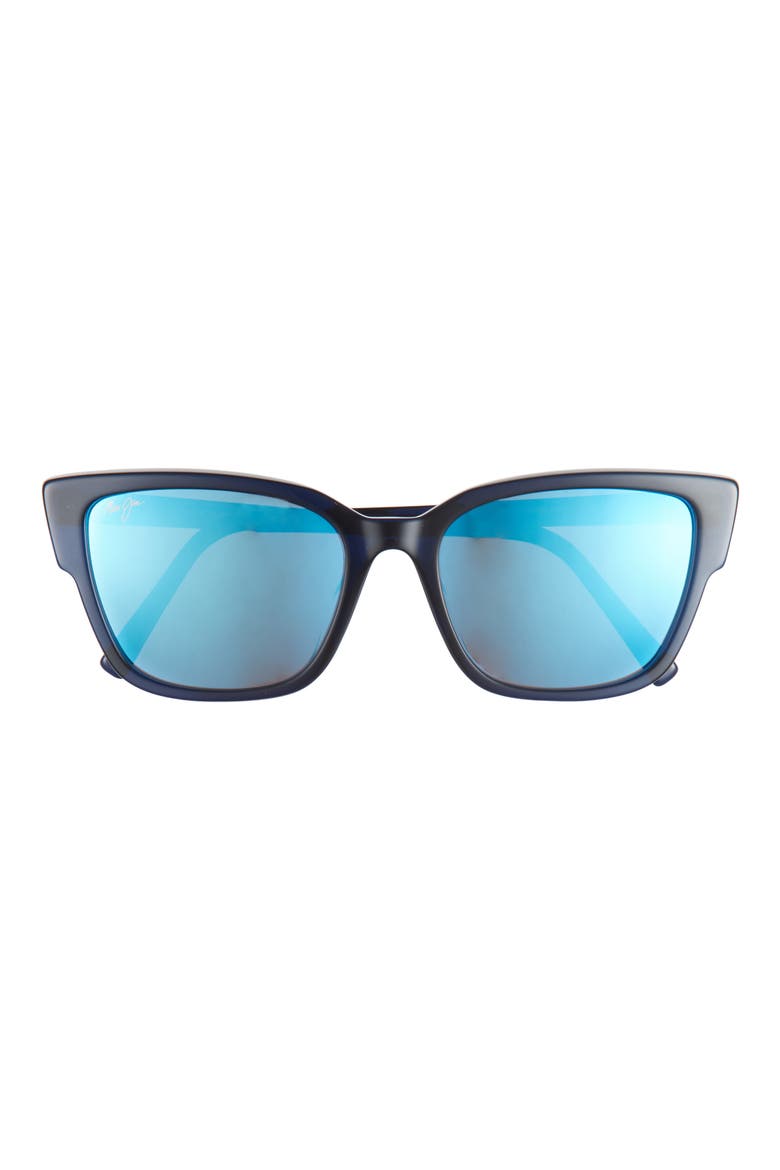 55mm Polarized Cat Eye Sunglasses, Main, color, BLUE BLUE BLUE