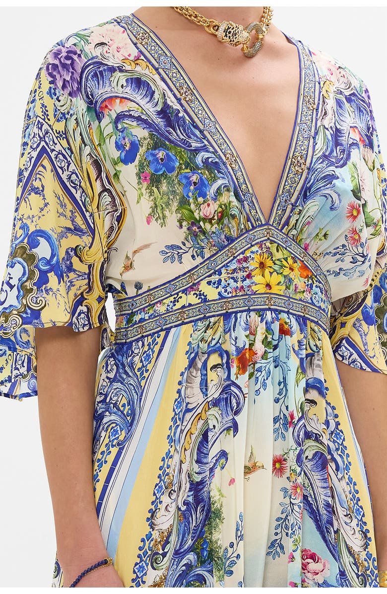 Camilla Waisted Dress With Hem Ruffle Wall To Wall Wonders, Alternate, color, 