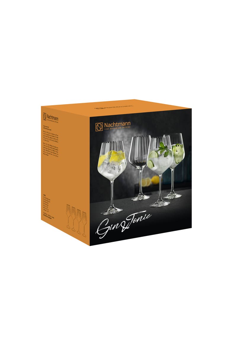 Set of 4 Gin & Tonic Glasses, 21.6oz, Alternate, color, Clear
