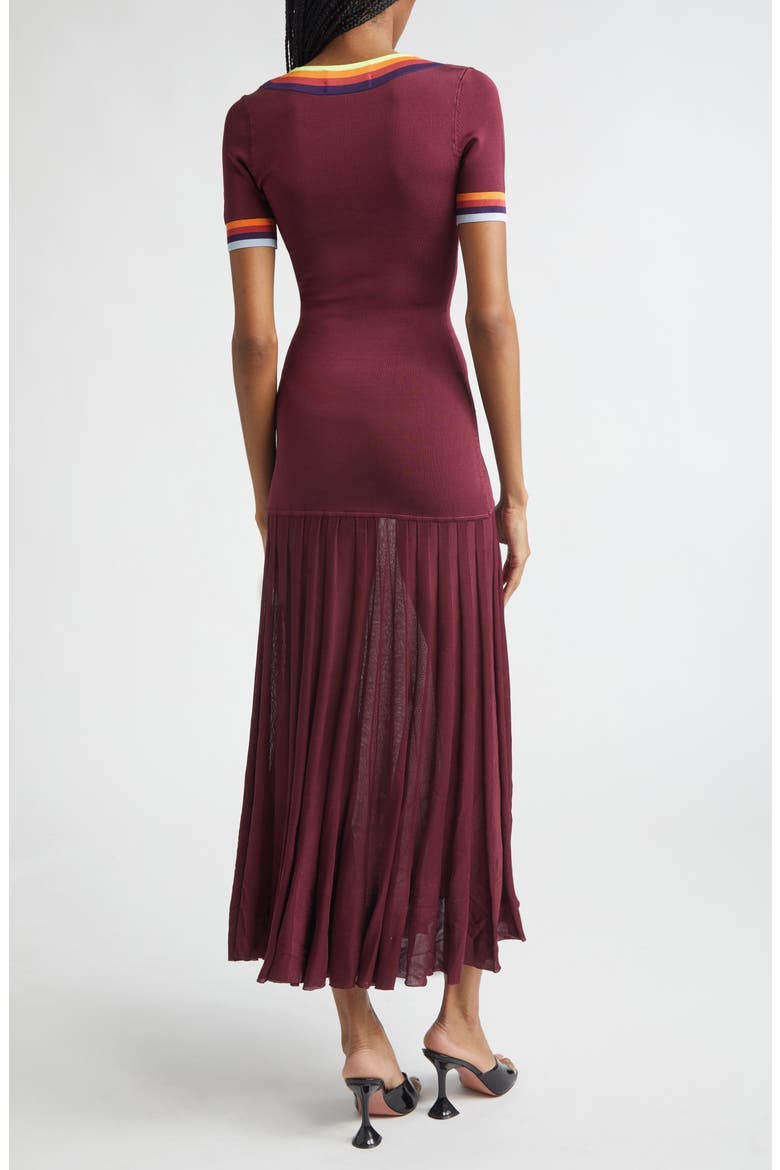 Saucer Neck Maxi Sweater Dress, Alternate, color, ZINFANDEL