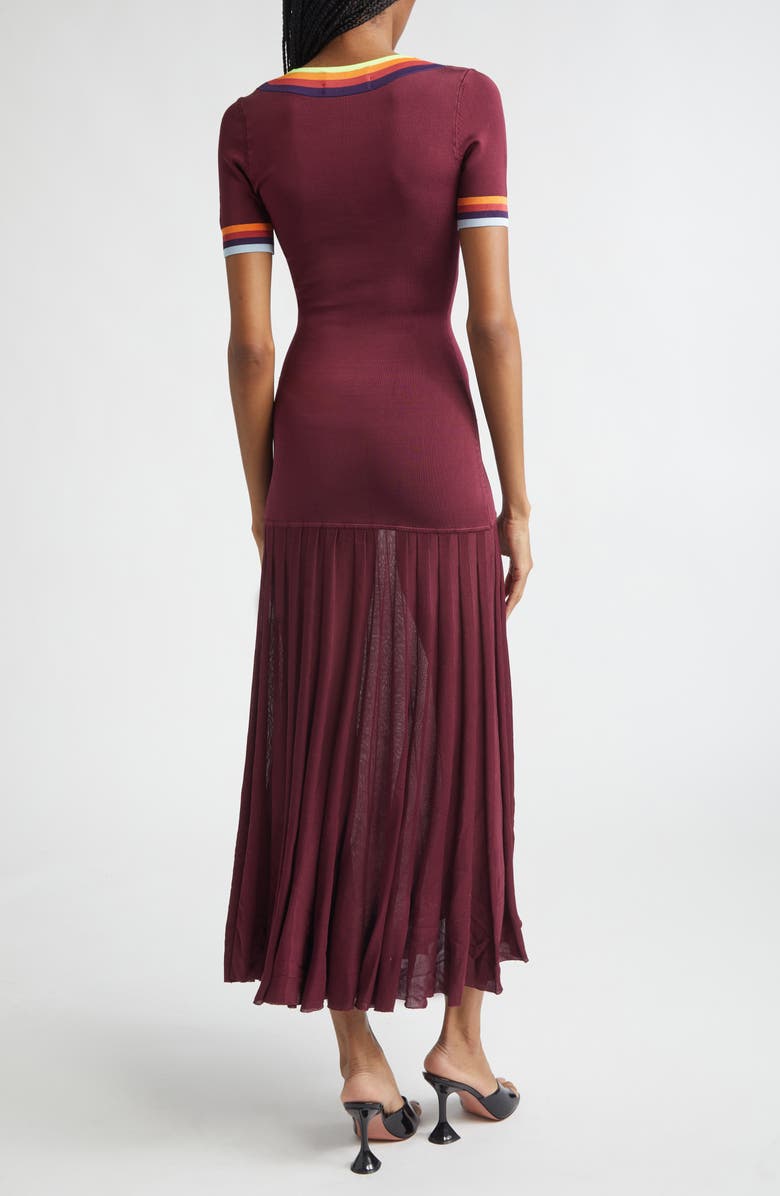 Christopher John Rogers Saucer Neck Maxi Sweater Dress, Alternate, color, Zinfandel