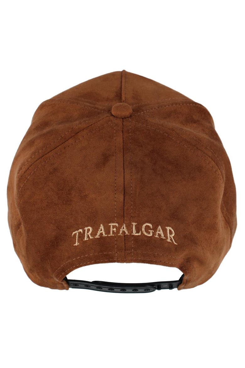 Traflagar's Faux Suede 5 Panel Cap with Braided Rope, Alternate, color, Cognac
