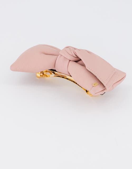 Shop Alexandre De Paris Leather Bow Barette