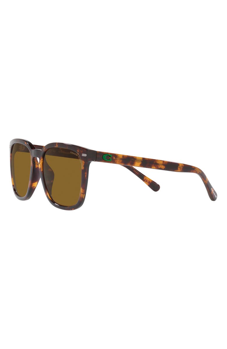 COACH 56mm Polarized Square Sunglasses, Alternate, color, 