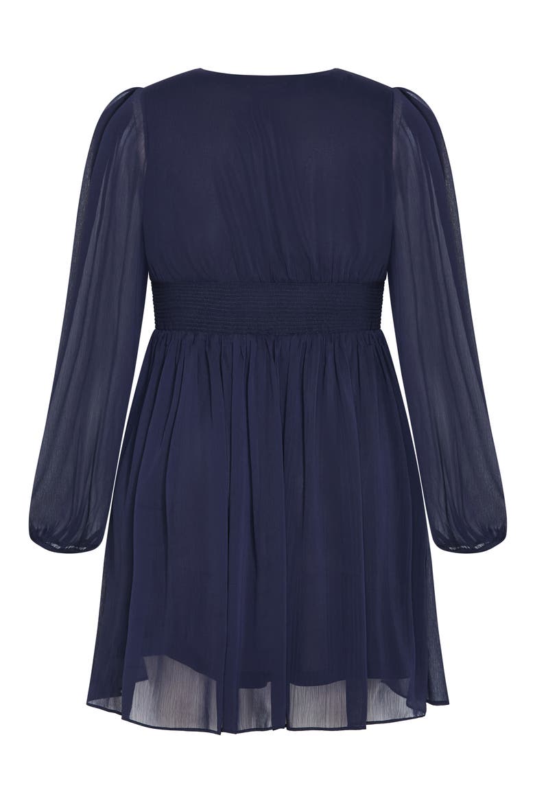 Serina Long Sleeve Flare Dress, Alternate, color, NAVY
