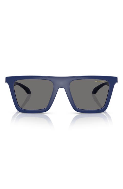 53mm Polarized Rectangular Sunglasses