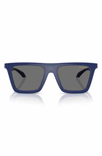 Versace 53mm Polarized Rectangular Sunglasses