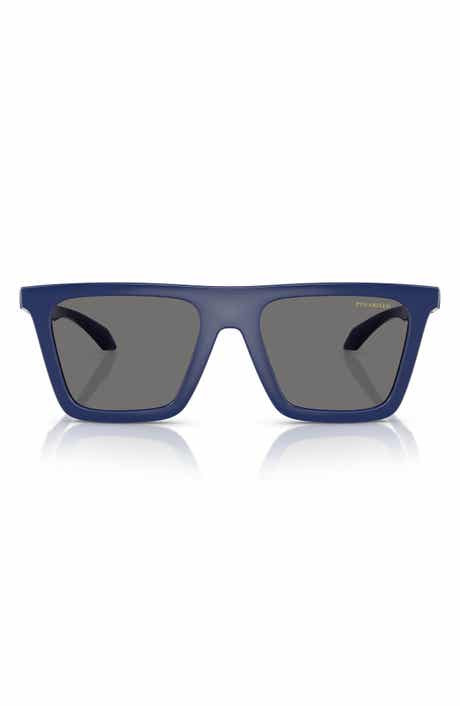 Versace 53mm Polarized Rectangular Sunglasses