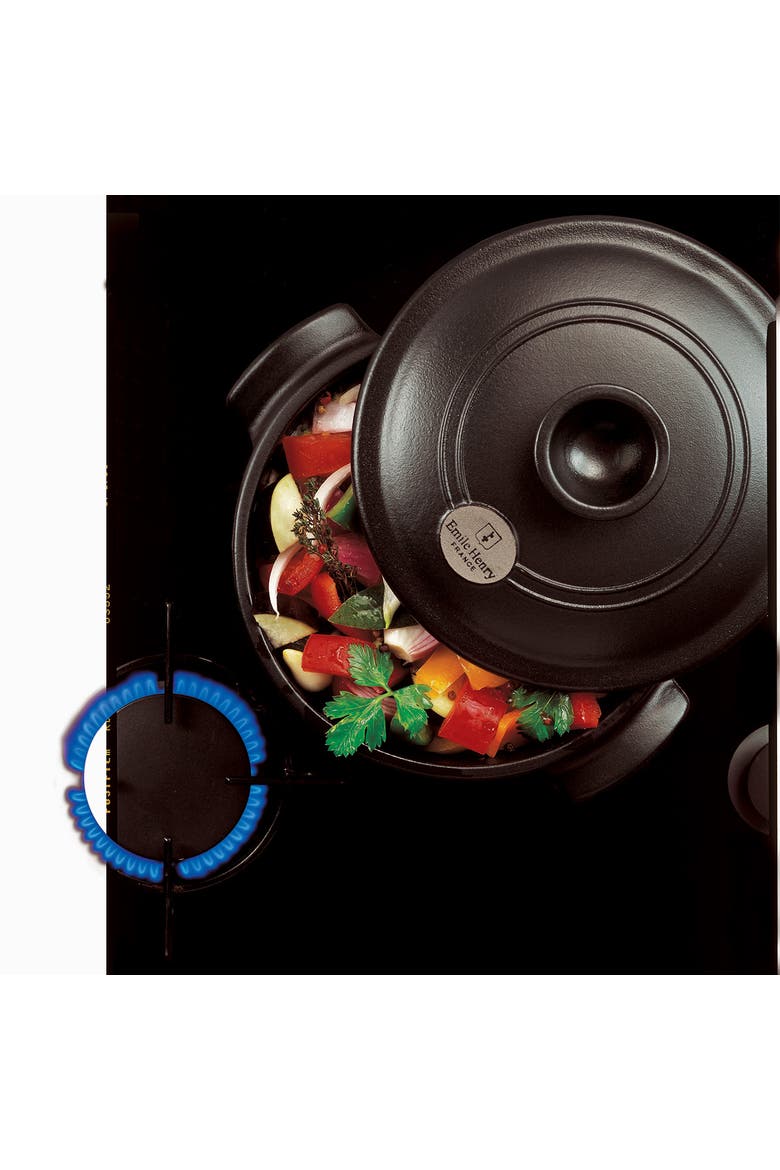Flame Round Stewpot Dutch Oven, 5.5 Quart, Alternate, color, Charcoal