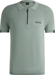 BOSS Perform-Max Quarter-Zip Polo Sweater
