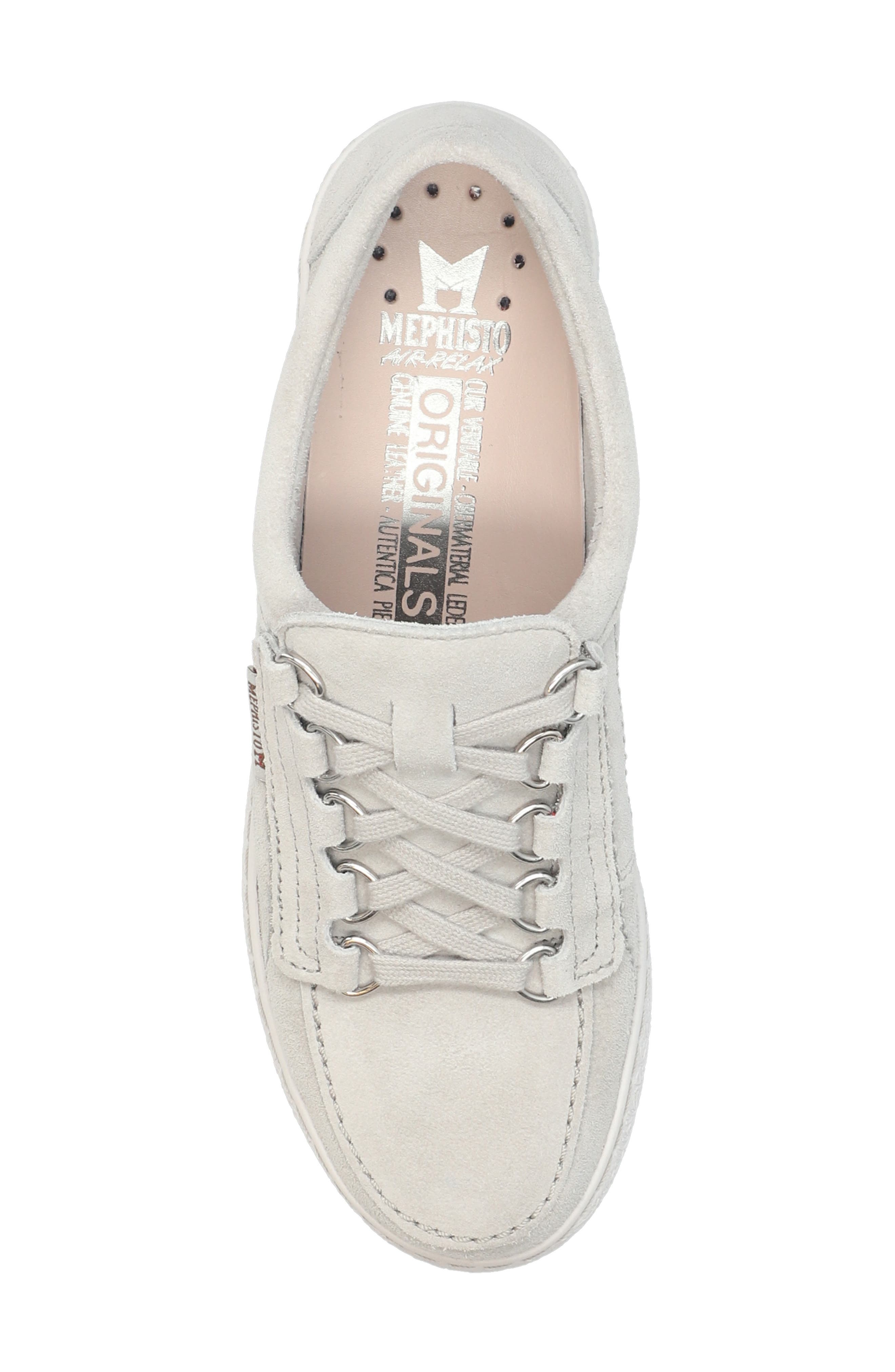 Lady Low Top Sneaker, Alternate, color, STONE VELOUR SUEDE