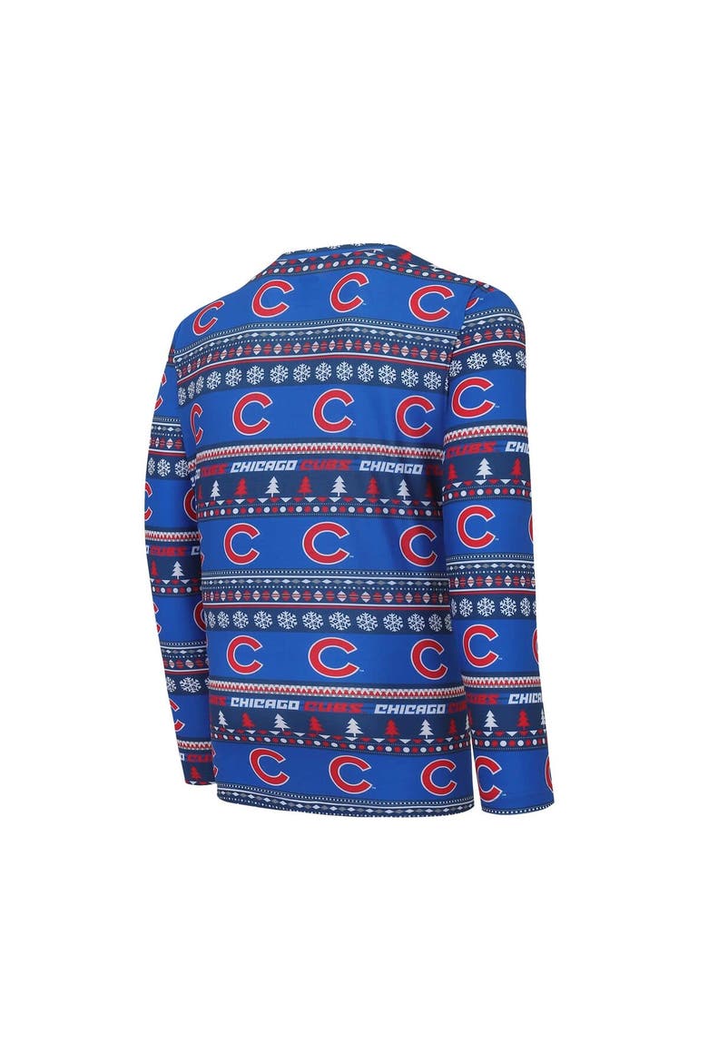Men's Concepts Sport Royal Chicago Cubs Knit Ugly Sweater Long Sleeve Top & Pants Set, Alternate, color, Royal