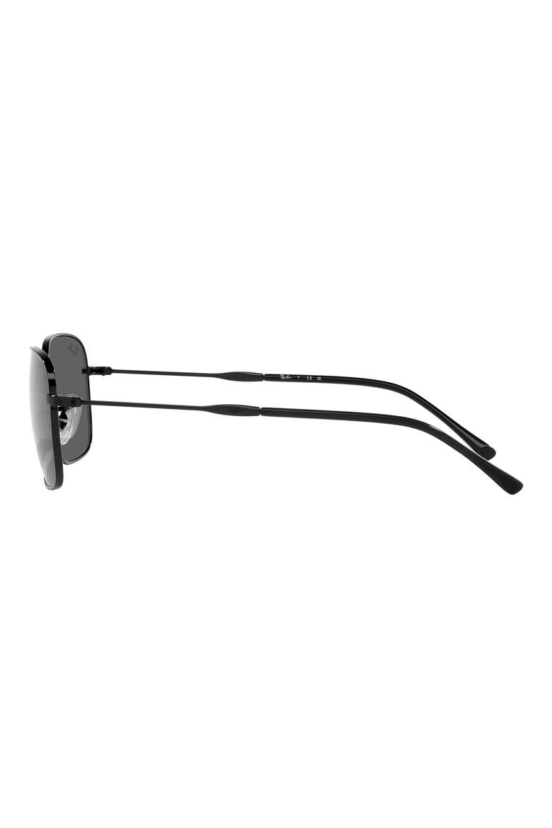 57mm Pillow Sunglasses, Alternate, color, BLACK