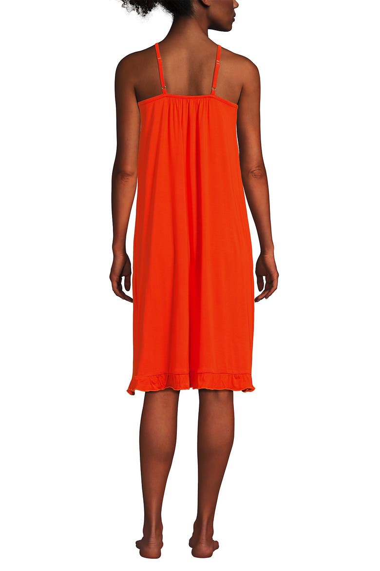 Cooling Knee Length Slip Nightgown, Alternate, color, Vivid Tangerine