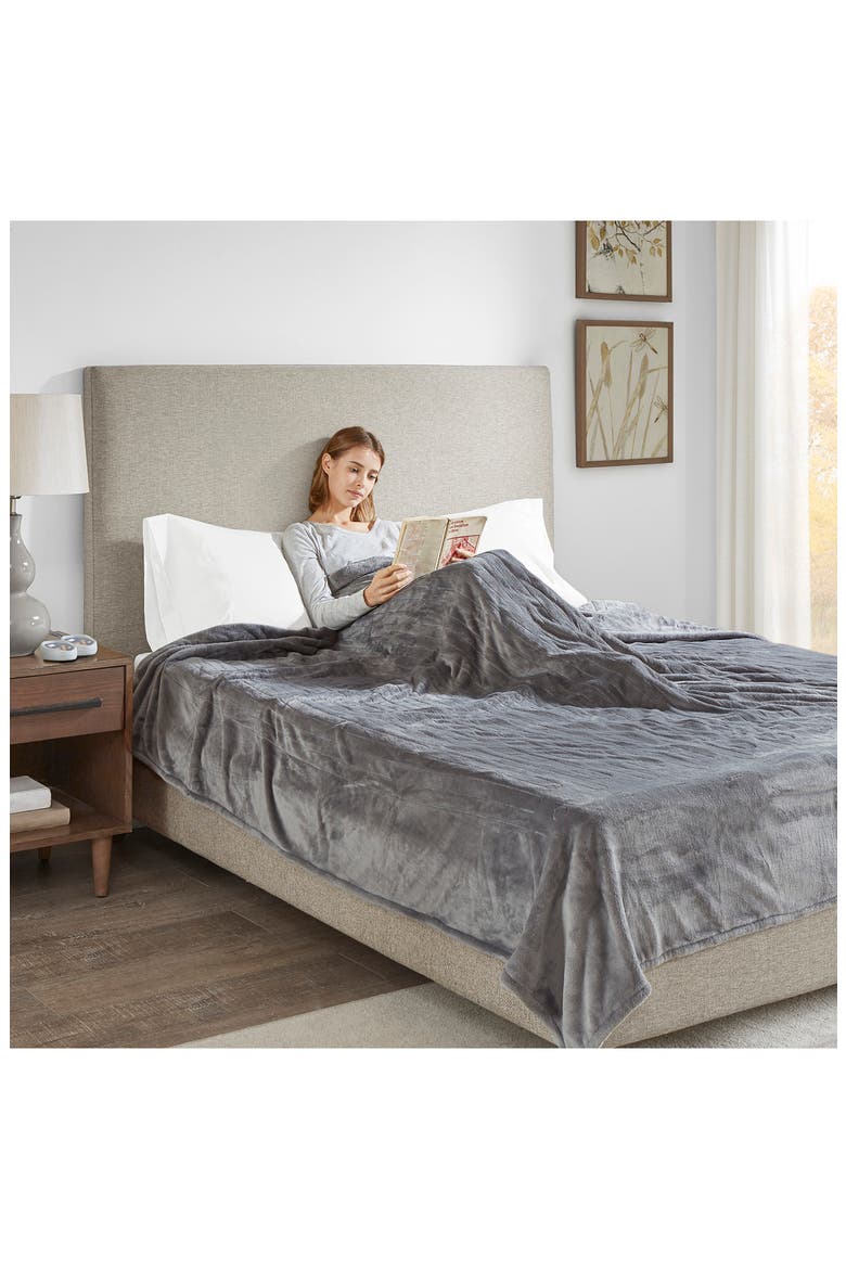 Heated Blanket, Alternate, color, GREY