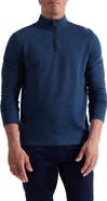 Bugatchi Houndstooth Patern Quarter Zip Top