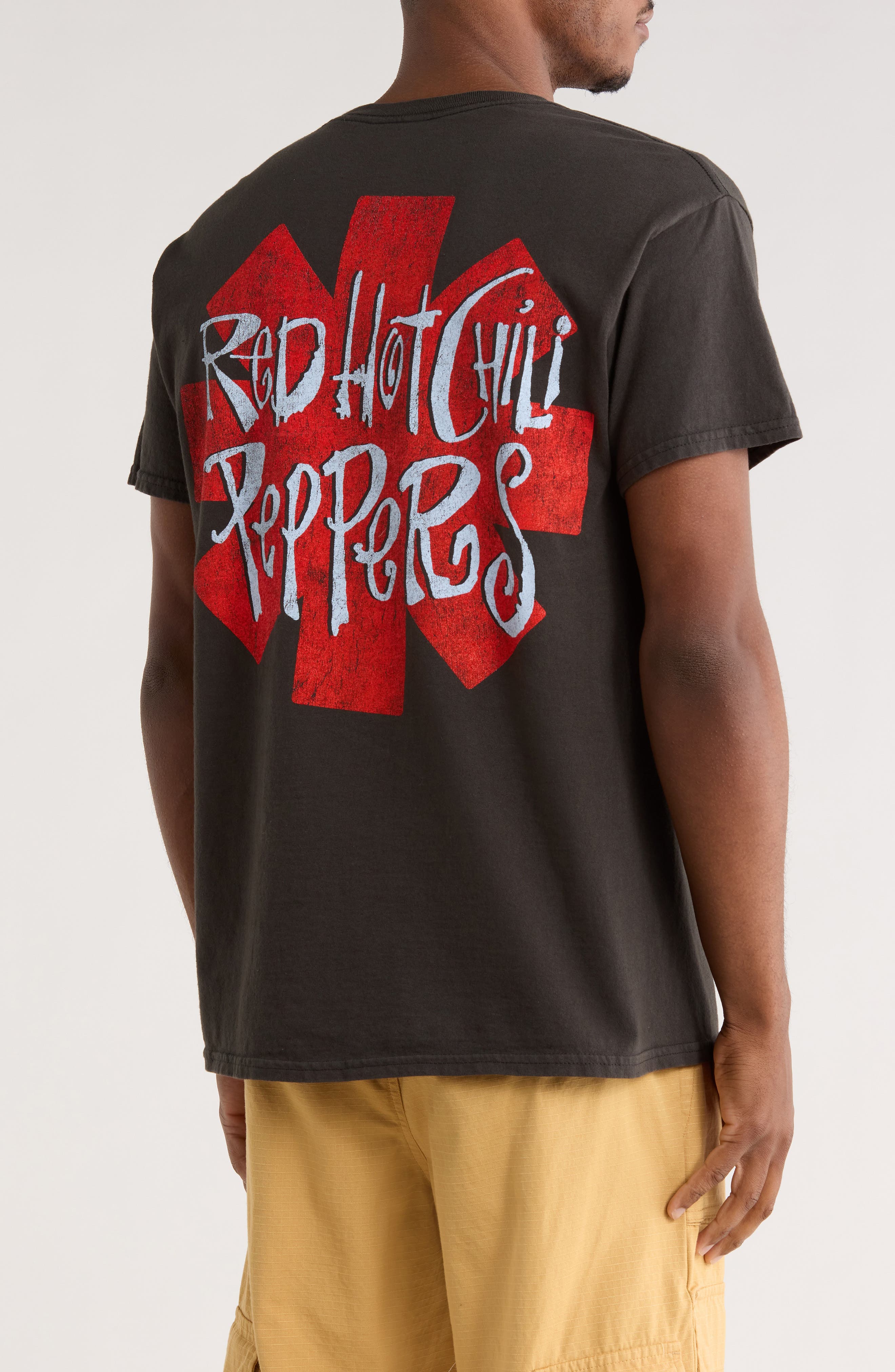 Merch Traffic Red Hot Chili Peppers Cotton Graphic T-Shirt (Men