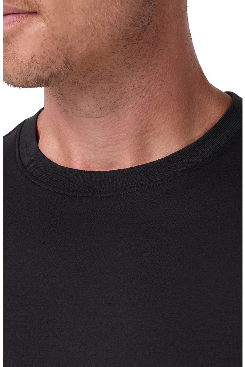 Palmer Trim Fit Pima Cotton T-Shirt, Alternate, color, BLACK