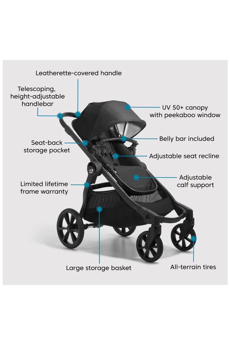 City Select® 2 Collection Convertible Stroller, Alternate, color, LUNAR BLACK