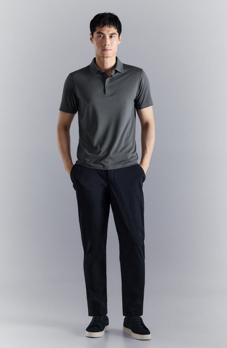 MANGO Comfort Stretch Polo, Alternate, color, Dark Grey