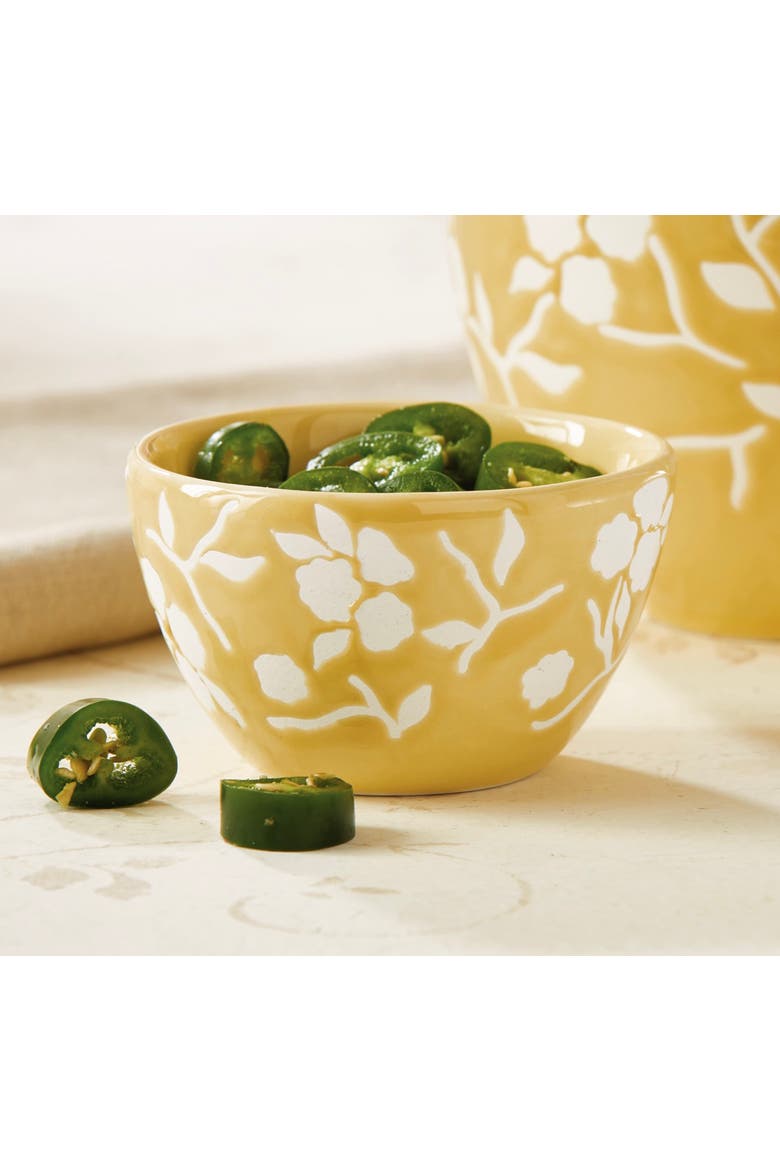 Cozy Cocoon Stoneware Dip Bowl Yellow 6 oz 3.5 x 3.46 x 2.21 in, Alternate, color, Yellow