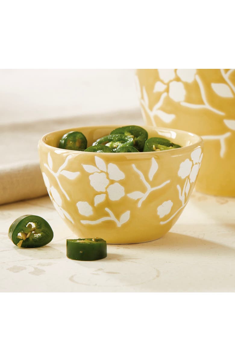 tag Cozy Cocoon Stoneware Dip Bowl Yellow 6 oz 3.5 x 3.46 x 2.21 in, Alternate, color, Yellow