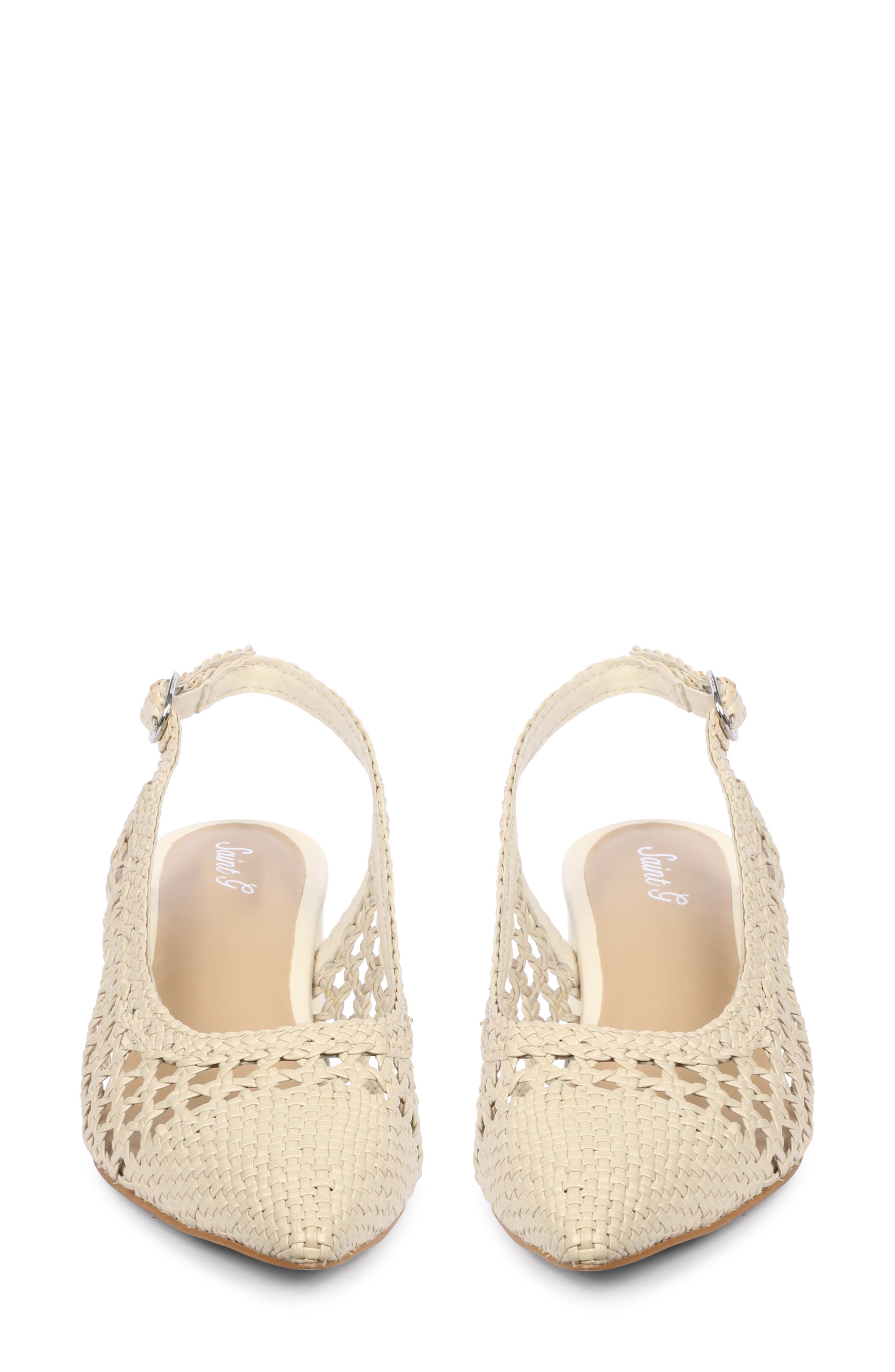 SAINT G Calli Woven Slingback Pump, Alternate, color, Ivory