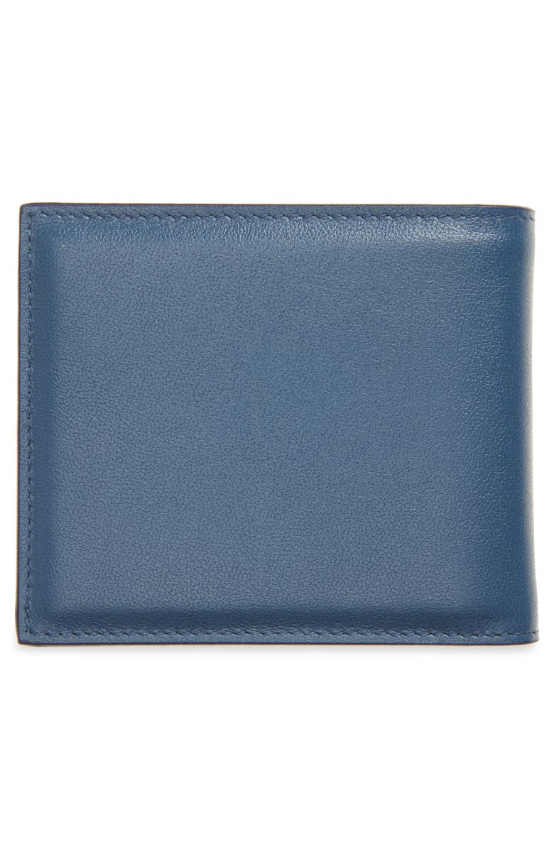 Givenchy Logo Padded Leather Bifold Wallet, Alternate, color, Military Blue