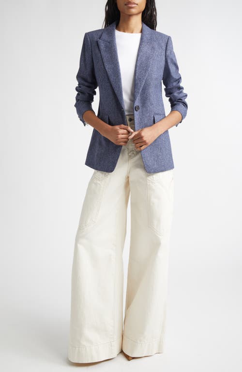 Veronica Beard Freddy High Waist Wide Leg Jeans In White