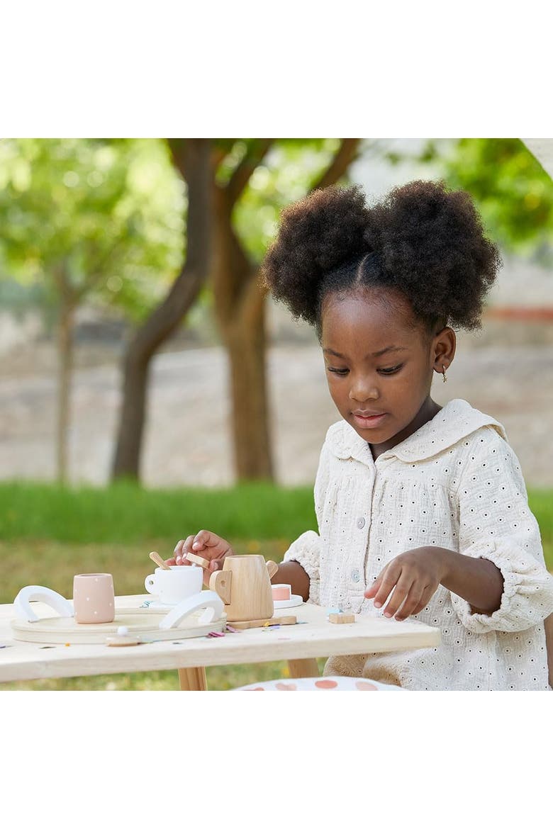 Doll Wooden Tea Set, Alternate, color, Beige Multi