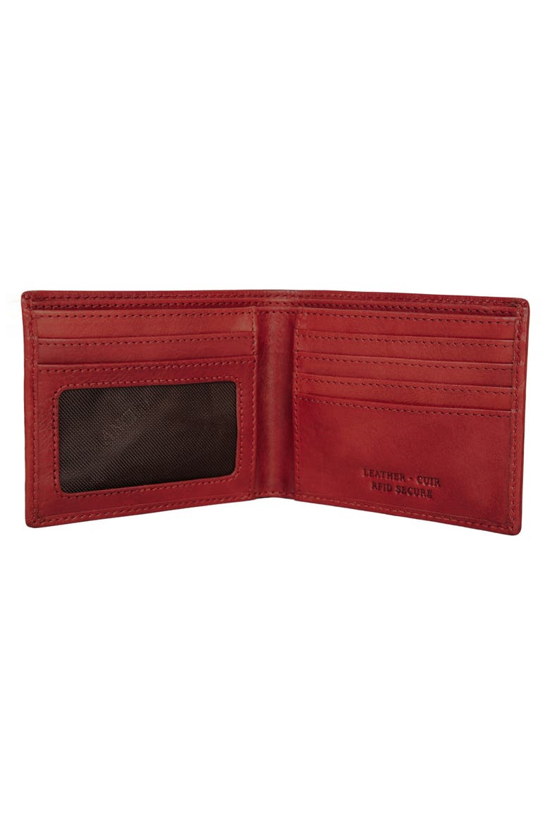 RFID Secure Leather Bifold Wallet, Alternate, color, COGNAC