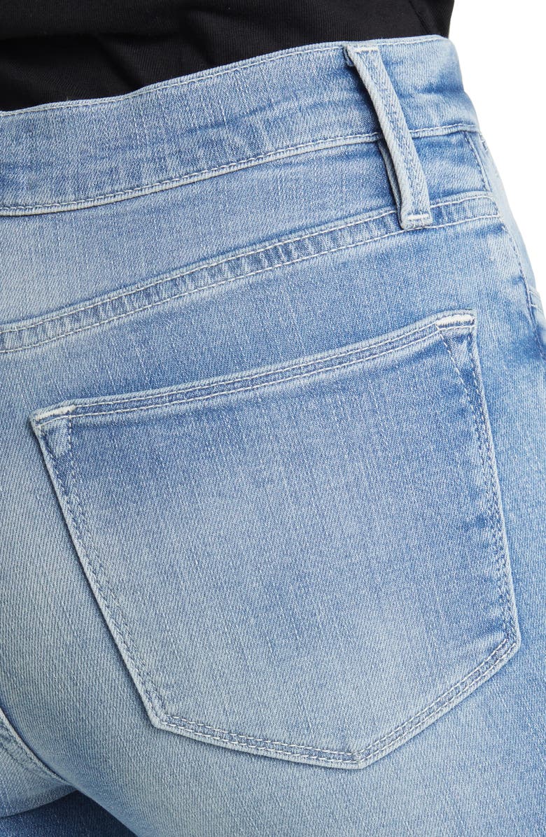 FRAME Le High Raw Hem Crop Straight Leg Jeans, Alternate, color, Galeston