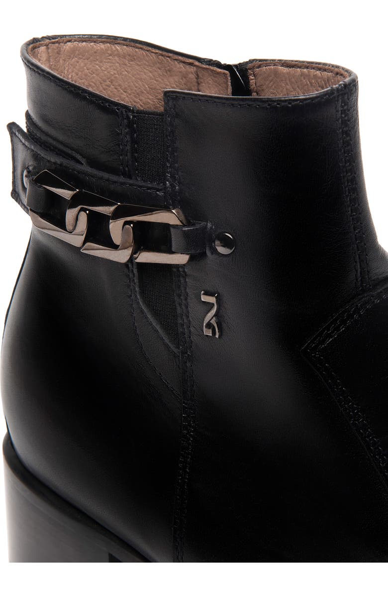 NeroGiardini Chain Strap Leather Bootie, Alternate, color,