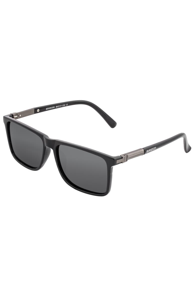 BREED Caelum Polarized Sunglasses, Main, color, Black/Black