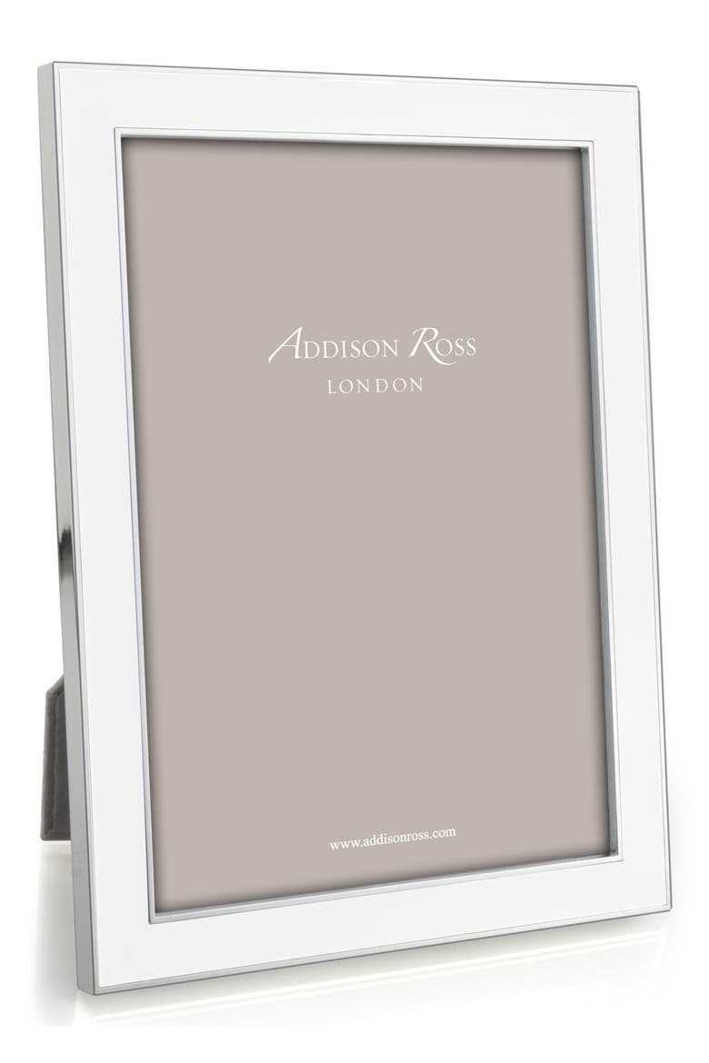 White Enamel Picture Frame, Main, color, WHITE