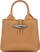 Longchamp Le Roseau Leather Top Handle Bag