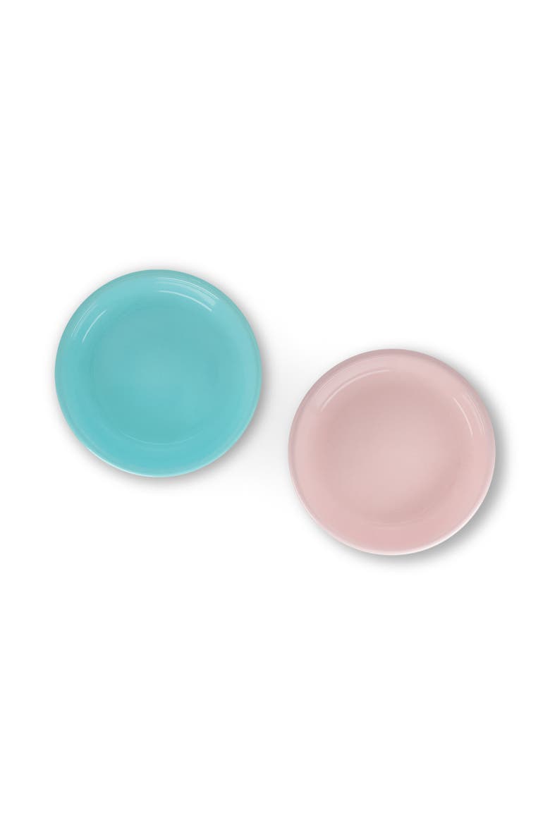 Two Tone Enamel Side Plate - Set of 4, Alternate, color, Red & Pink