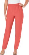 Roaman's Plus Size Classic Bend Over® Structured Straight Leg Pull On Pant