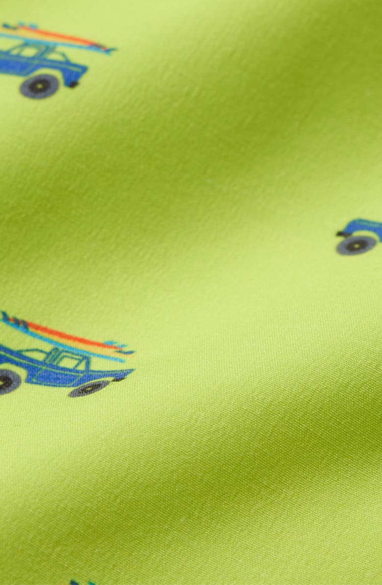 Fair Harbor Kids' Bayberry Water Repellent Swim Trunks, Alternate, color, Lime Delila