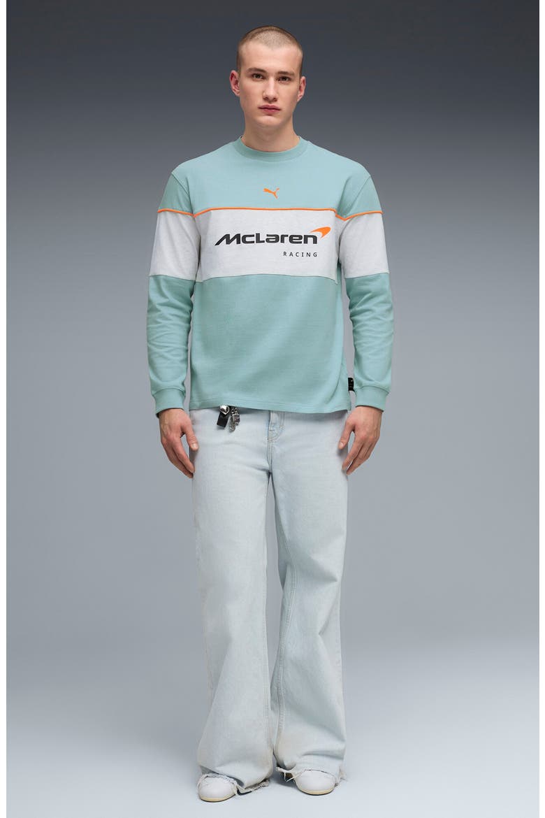 McLaren Long Sleeve Cotton Graphic T-Shirt, Alternate, color, SEAFOAM