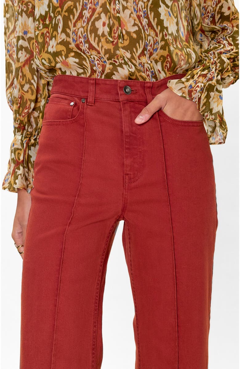 Rebecca Taylor Remi Stretch Kick Flare, Alternate, color, Burnt Sienna