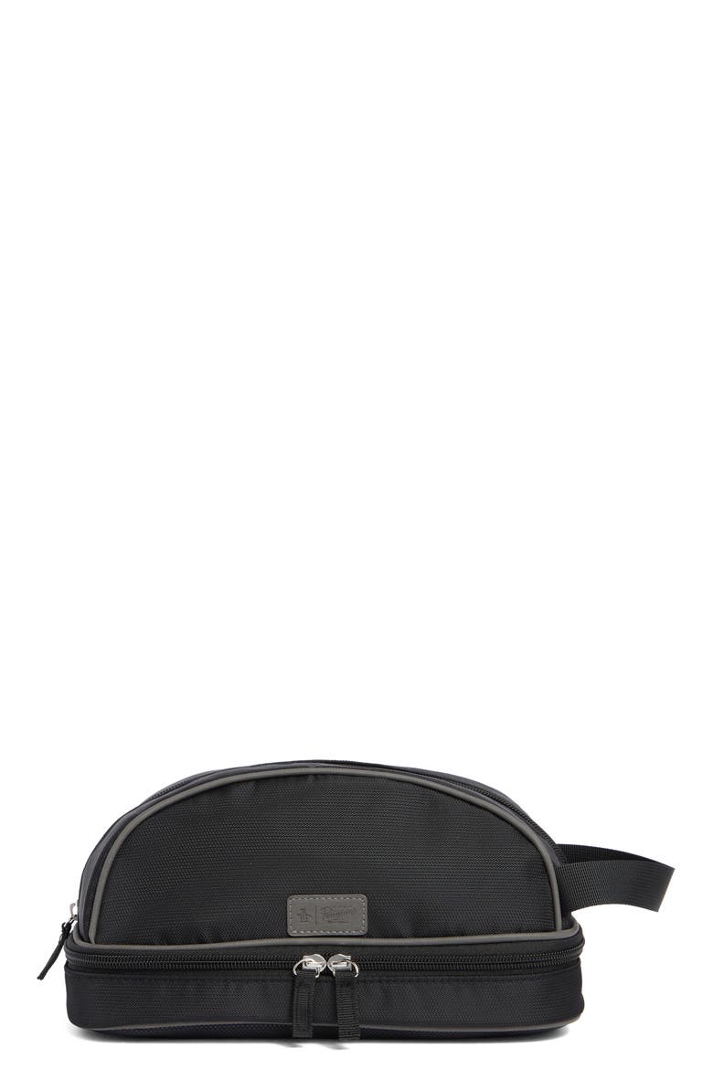 Nylon Dopp Kit, Main, color, BLACK